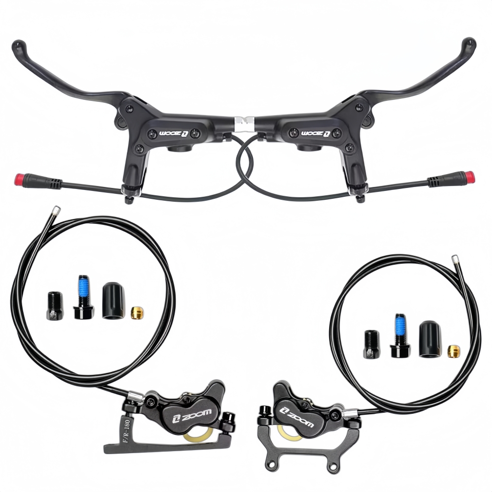 Zoom Hydraulic Brake 4 Piston E-Scooter - Zestaw 4-tłokowych hydraulicznych hamulców tarczowych ZOOM