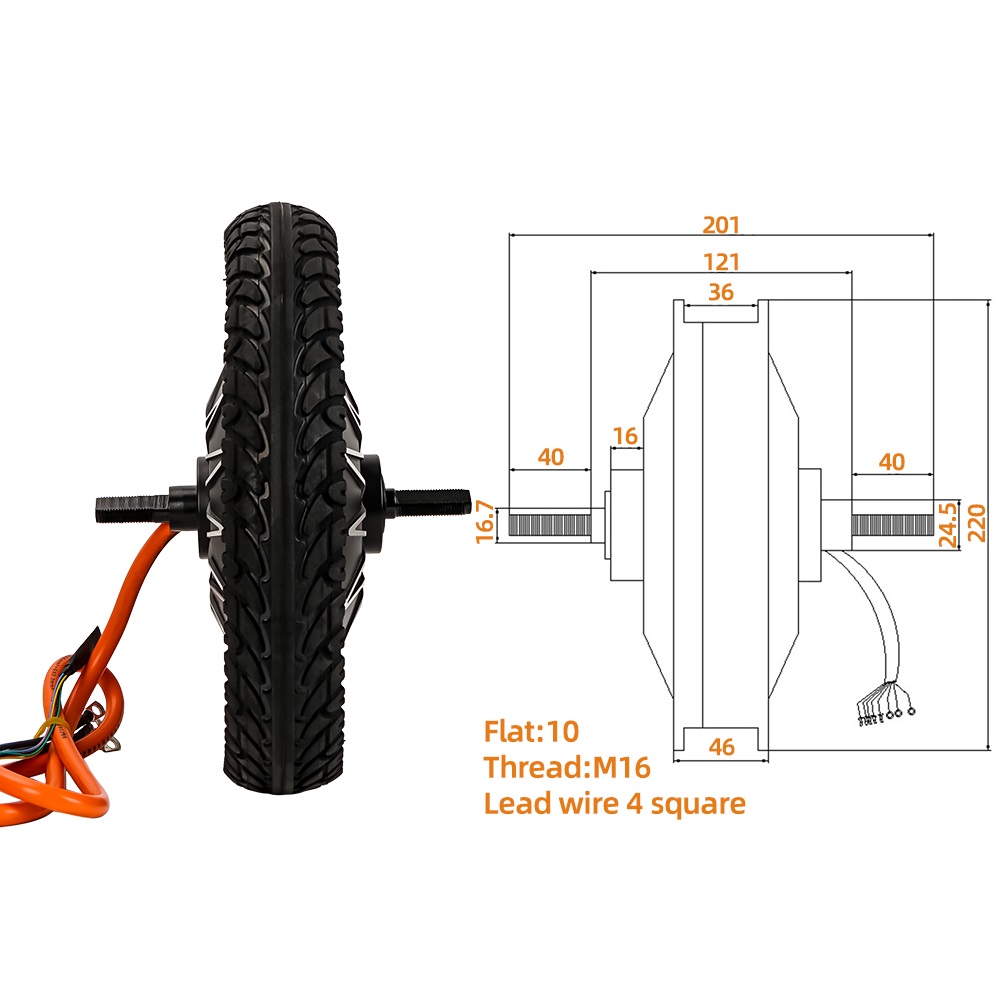 60V 5000W Brushless Hub Motor - Silnik do roweru elektrycznego, napęd koła,