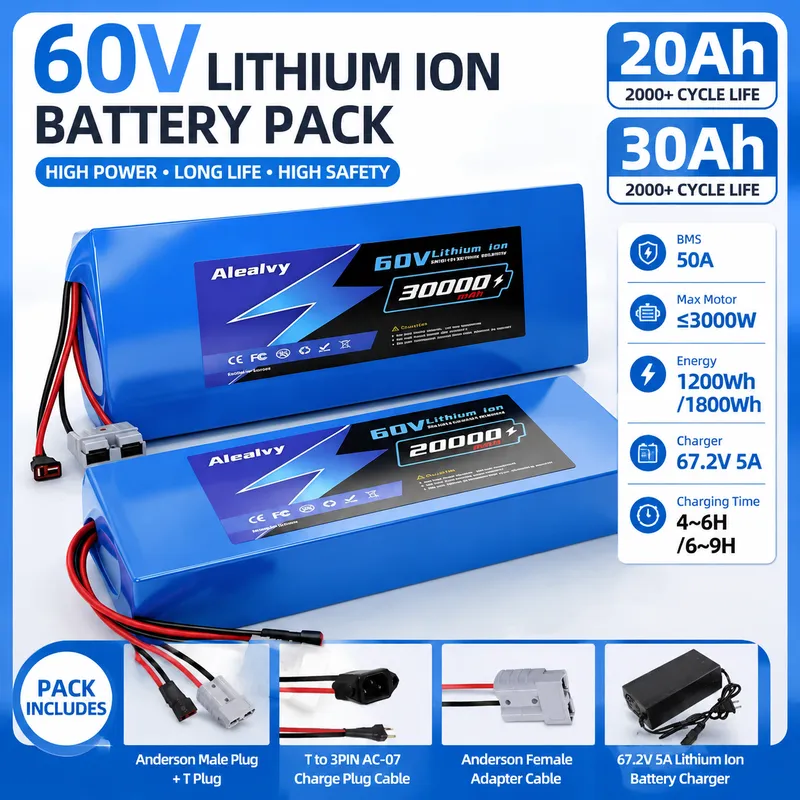 60V 30Ah 21700 Battery Pack - Aleaivy 60V 20AH 30AH 21700 Akumulator