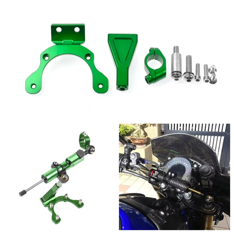Steering Damper Stabilizer Kit Cnc - Amortyzator skrętu z włókna węglowego do