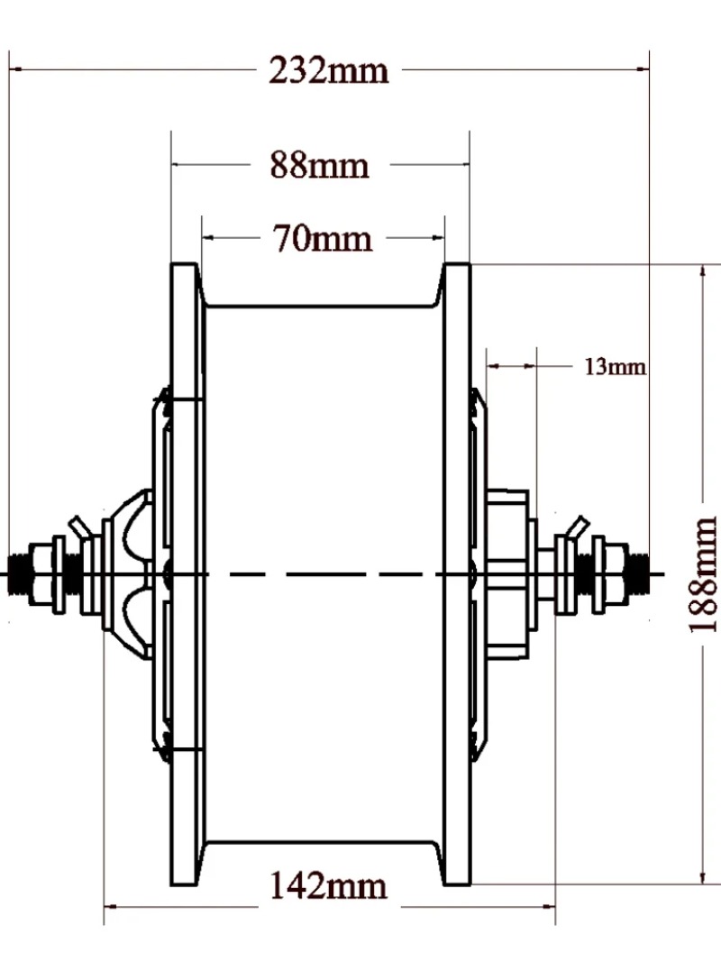 60V 5000W Brushless Hub Motor - 11-calowy 52V 60V 72V 120V 5000W